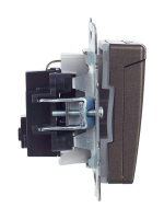 Розетка BRITE РСбш10-3-44-БрТБ 16А IP44 с заземл. защ. шторки с крышкой механизм бронза IEK BR-R16-16-44-K45 ТехноИмпульс