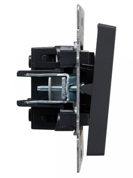 Выключатель 2-кл. СП BRITE ВС10-2-1-БрГ 10А с индик. механизм графит IEK BR-V20-1-10-K53 ТехноИмпульс