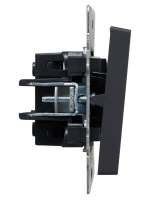 Выключатель 2-кл. СП BRITE ВС10-2-1-БрГ 10А с индик. механизм графит IEK BR-V20-1-10-K53 ТехноИмпульс