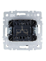 Выключатель 2-кл. СП BRITE ВС10-2-1-БрГ 10А с индик. механизм графит IEK BR-V20-1-10-K53 ТехноИмпульс