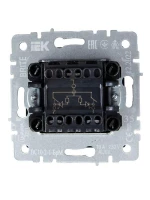 Выключатель 2-кл. СП BRITE ВС10-2-1-БрМ 10А с индик. механизм маренго IEK BR-V20-1-10-K35 ТехноИмпульс