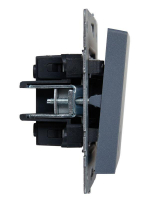 Выключатель 2-кл. СП BRITE ВС10-2-1-БрМ 10А с индик. механизм маренго IEK BR-V20-1-10-K35 ТехноИмпульс