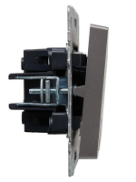 Выключатель 2-кл. СП BRITE ВС10-2-1-БрС 10А с индик. механизм сталь IEK BR-V20-1-10-K46 ТехноИмпульс