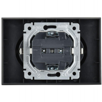 Розетка 2-м СП BRITE РС12-3-БрГ 16А в сборе с заземл. без защ. шторок графит IEK BR-R21-16-K53-F ТехноИмпульс