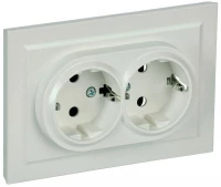 Розетка 2-м СП BRITE РС12-3-БрЖ 16А в сборе с заземл. без защ. шторок жемчуж. IEK BR-R21-16-K36-F ТехноИмпульс