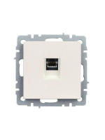Розетка компьютерная СП RJ45 кат.5E BRITE РК10-БрЖ механизм жемчуж. IEK BR-K10-1-K36 ТехноИмпульс