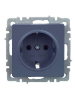 Розетка 1-м СП BRITE РС11-1-0-БрМ 16А с заземл. без защ. шторки механизм маренго IEK BR-R11-16-K35 ТехноИмпульс