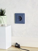 Розетка 1-м СП BRITE РС11-1-0-БрМ 16А с заземл. без защ. шторки механизм маренго IEK BR-R11-16-K35 ТехноИмпульс