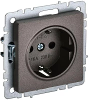 Розетка 1-м СП BRITE РС11-1-0-БрТБ 16А с заземл. без защ. шторки механизм бронза IEK BR-R11-16-K45 ТехноИмпульс