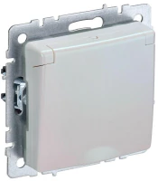 Розетка BRITE РСбш10-3-БрЖ 16А IP20 с заземл. защ. шторки с крышкой механизм жемчуж. IEK BR-R16-16-K36 ТехноИмпульс