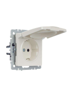 Розетка BRITE РСбш10-3-БрЖ 16А IP20 с заземл. защ. шторки с крышкой механизм жемчуж. IEK BR-R16-16-K36 ТехноИмпульс