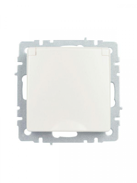 Розетка BRITE РСбш10-3-БрЖ 16А IP20 с заземл. защ. шторки с крышкой механизм жемчуж. IEK BR-R16-16-K36 ТехноИмпульс