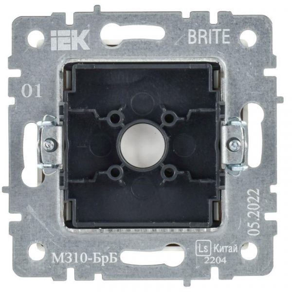Заглушка с суппортом BRITE МЗ10-БрБ механизм бел. IEK BR-PL10-K01 ТехноИмпульс