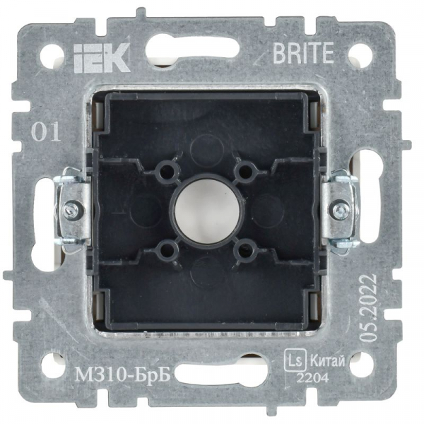 Заглушка с суппортом BRITE МЗ10-БрБ механизм бел. IEK BR-PL10-K01 ТехноИмпульс