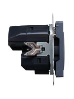 Розетка BRITE РЮш10-1-БрМ 16А с USB A+A 2.1А с заземл. защ. шторки механизм маренго IEK BR-R14-16-U21-D21-K35 ТехноИмпульс