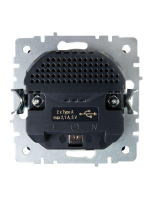 Розетка BRITE РЮш10-1-БрМ 16А с USB A+A 2.1А с заземл. защ. шторки механизм маренго IEK BR-R14-16-U21-D21-K35 ТехноИмпульс