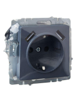 Розетка BRITE РЮш10-1-БрМ 16А с USB A+A 2.1А с заземл. защ. шторки механизм маренго IEK BR-R14-16-U21-D21-K35 ТехноИмпульс