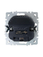 Розетка BRITE РЮш10-1-БрТБ 16А с USB A+A 2.1А с заземл. защ. шторки темн. механизм бронза IEK BR-R14-16-U21-D21-K45 ТехноИмпульс