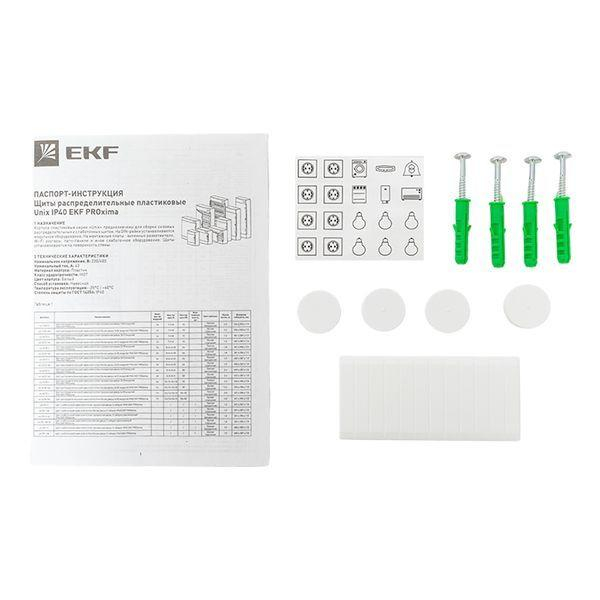 Щит распределительный навесной Unix 2х18мод. IP41 прозр. дверь PROxima EKF ux-2x18-n ТехноИмпульс