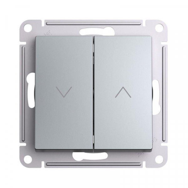 Выключатель для жалюзи 2-кл. AtlasDesign 10А механизм алюм. SE ATN000319 ТехноИмпульс