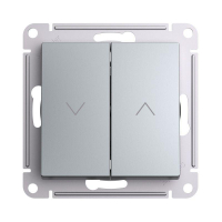 Выключатель для жалюзи 2-кл. AtlasDesign 10А механизм алюм. SE ATN000319 ТехноИмпульс