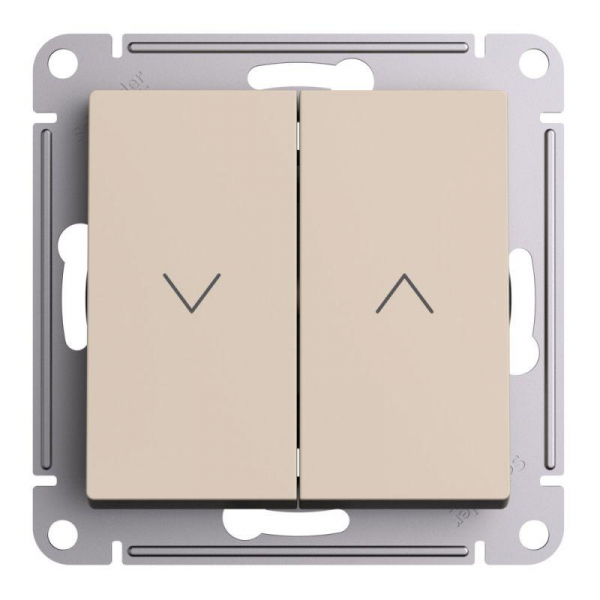 Выключатель для жалюзи 2-кл. AtlasDesign 10А механизм песочн. SE ATN001219 ТехноИмпульс