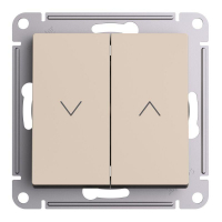 Выключатель для жалюзи 2-кл. AtlasDesign 10А механизм песочн. SE ATN001219 ТехноИмпульс