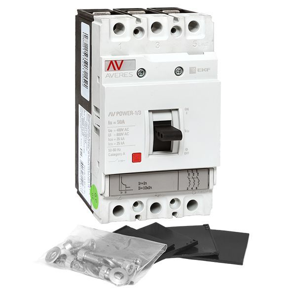 Выключатель автоматический 3п 50А 35кА AV POWER-1/3 TR AVERES EKF mccb-13-50-TR-av ТехноИмпульс