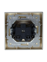 Розетка СП BRITE РСР10-1-0-БрА 10А в сборе без заземл. без защ. шторок алюм. IEK BR-R10-10-K47-F ТехноИмпульс