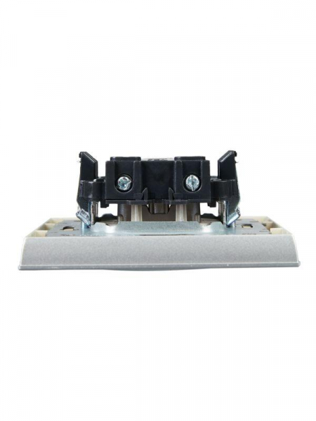 Розетка СП BRITE РСР10-1-0-БрА 10А в сборе без заземл. без защ. шторок алюм. IEK BR-R10-10-K47-F ТехноИмпульс