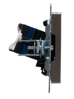 Розетка компьютерная СП RJ45 кат.6 BRITE РК11-БрС механизм сталь IEK BR-K10-2-K46 ТехноИмпульс