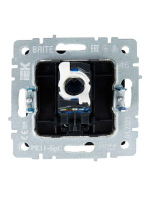 Розетка компьютерная СП RJ45 кат.6 BRITE РК11-БрС механизм сталь IEK BR-K10-2-K46 ТехноИмпульс