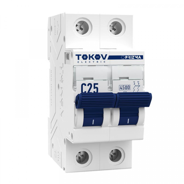 Выключатель автоматический модульный 2П 25А 4.5кА х-ка C TOKOV Electric TKE-PZ45-MCBI-2-25-C ТехноИмпульс