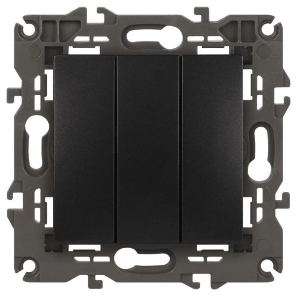 Выключатель 3-кл. СП Elegance 14-1107-05 10А IP20 250В 10AX механизм антрацит Эра Б0034254 ТехноИмпульс