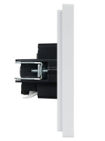 Розетка СП FORTE&PIANO FP214 16А с заземл. без защ. шторок безвинт. крепл. бел. IEK FP-R11-16-1-K01 ТехноИмпульс