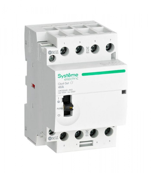Контактор 4п City9 Set 4НО 40А AC 400В-230В SE C9C32440 ТехноИмпульс