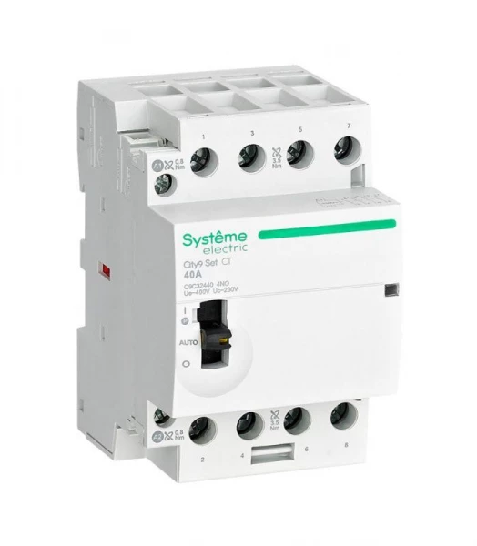 Контактор 4п City9 Set 4НО 40А AC 400В-230В SE C9C32440 ТехноИмпульс