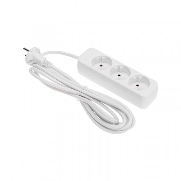 Удлинитель 3х3м без заземл. STANDARD 2х1кв.мм бел. Rexant 13-4007 ТехноИмпульс