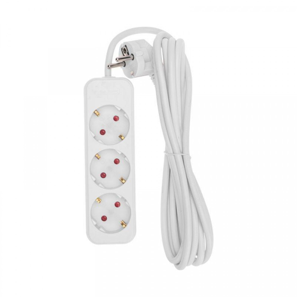 Удлинитель 3х3м с заземл. STANDARD 3х1кв.мм бел. Rexant 13-4010 ТехноИмпульс
