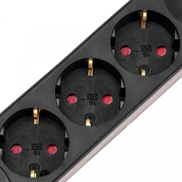 Удлинитель 3х3м с заземл. STANDARD 2хUSB 3х1кв.мм с выкл. черн. Rexant 13-4022 ТехноИмпульс