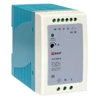 Блок питания на DIN-рейку 100Вт Uвх ~ 220В AC m Uвых - 48В DC постоянного тока EKF DR-M-100W-48 ТехноИмпульс