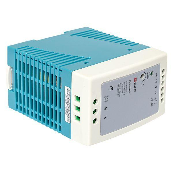 Блок питания на DIN-рейку 100Вт Uвх ~ 220В AC m Uвых - 48В DC постоянного тока EKF DR-M-100W-48 ТехноИмпульс