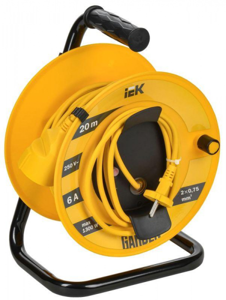 Удлинитель на катушке 1х20м Garden УК20 2P 2х0.75кв.мм IEK GD-KP40-06-01-20 ТехноИмпульс
