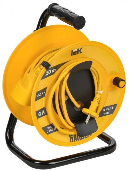Удлинитель на катушке 1х20м Garden УК20 2P 2х0.75кв.мм IEK GD-KP40-06-01-20 ТехноИмпульс