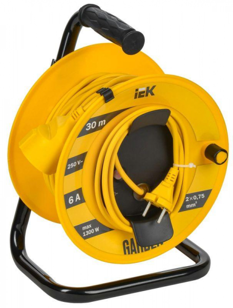 Удлинитель на катушке 1х30м Garden УК30 2P 2х0.75кв.мм IEK GD-KP40-06-01-30 ТехноИмпульс