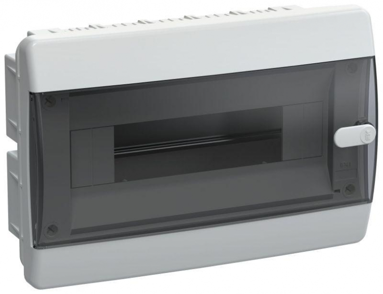Корпус ЩРВ-П-12 UNION Compact IP41 черн. прозр. дверь пластик. IEK UIC-KP12-V-12-41-K01 ТехноИмпульс