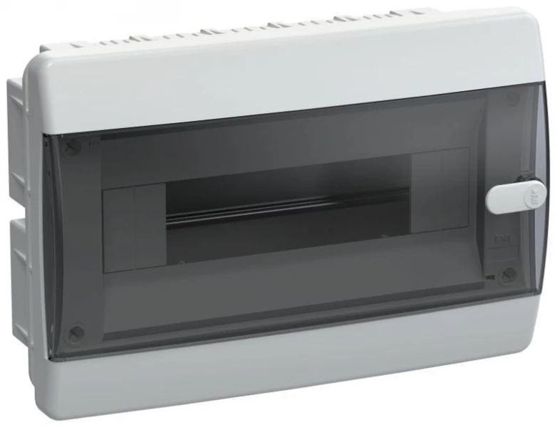 Корпус ЩРВ-П-12 UNION Compact IP41 черн. прозр. дверь пластик. IEK UIC-KP12-V-12-41-K01 ТехноИмпульс