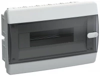 Корпус ЩРВ-П-12 UNION Compact IP41 черн. прозр. дверь пластик. IEK UIC-KP12-V-12-41-K01 ТехноИмпульс