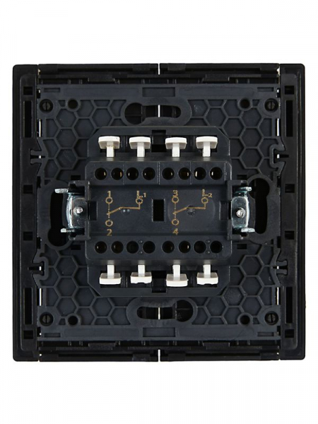 Выключатель проходной 2-кл. СП FORTE&PIANO 10А FP107 черн. IEK FP-V22-0-10-1-K02 ТехноИмпульс