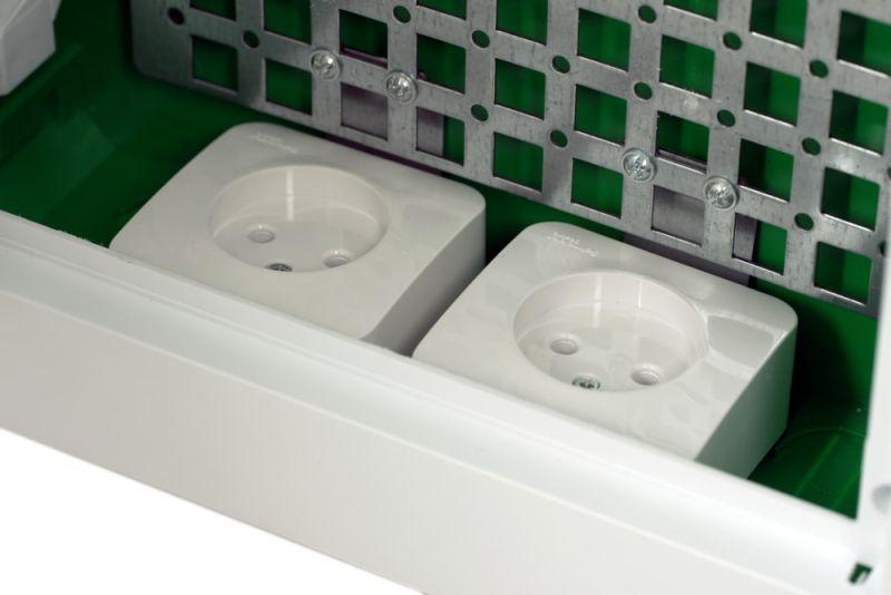 Корпус встраиваемый City9 Box IT 3 ряда 36мод. 2 розетки с бел. дверцей SE EZ9E312P2FIT ТехноИмпульс